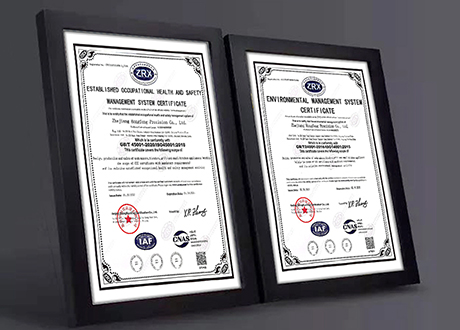 Hongfeng erhöll ISO Management System-certifiering