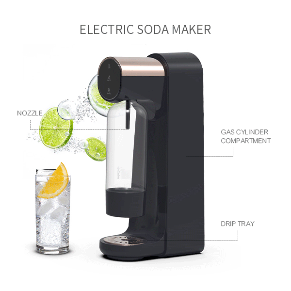 HF198 Electric Soda Maker Home Pekskärmskontroll Sparkling Water Maker Ny design