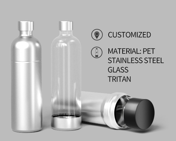 Ny uppgradering Soda Water Maker Sustainable Home Soda Maker Bärbar läskflaska i glas